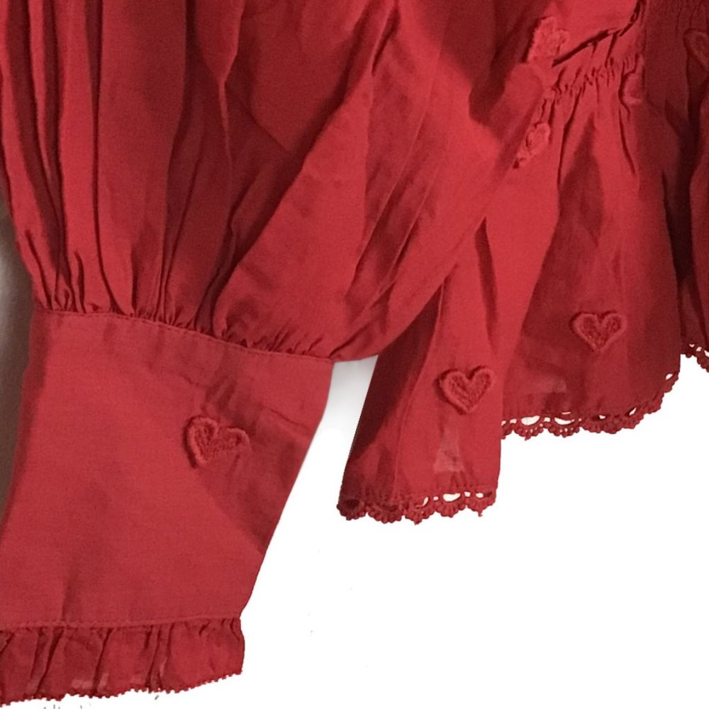 FARM RIO 3D Hearts Smocked Blouse - Picture 7 of 15